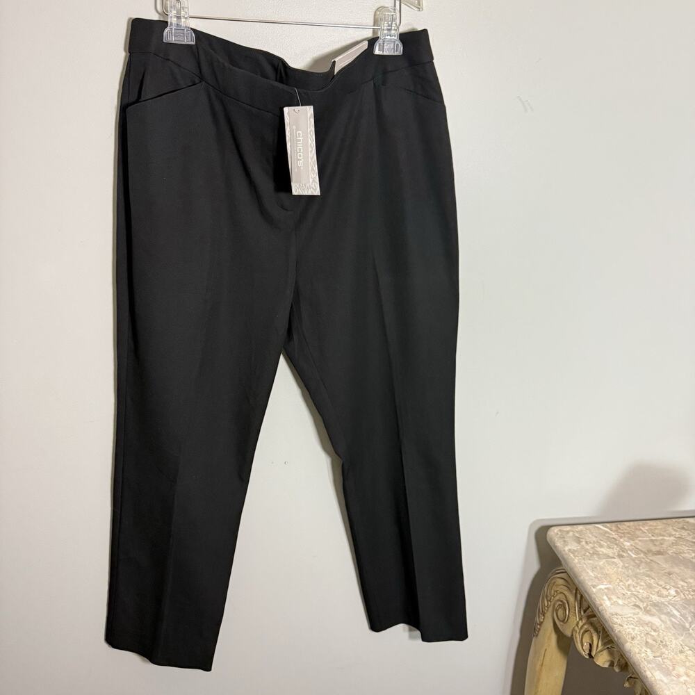 Chico’s Comfort Waist Straight Leg Pants 3R US 16 Stretch Office Career New
